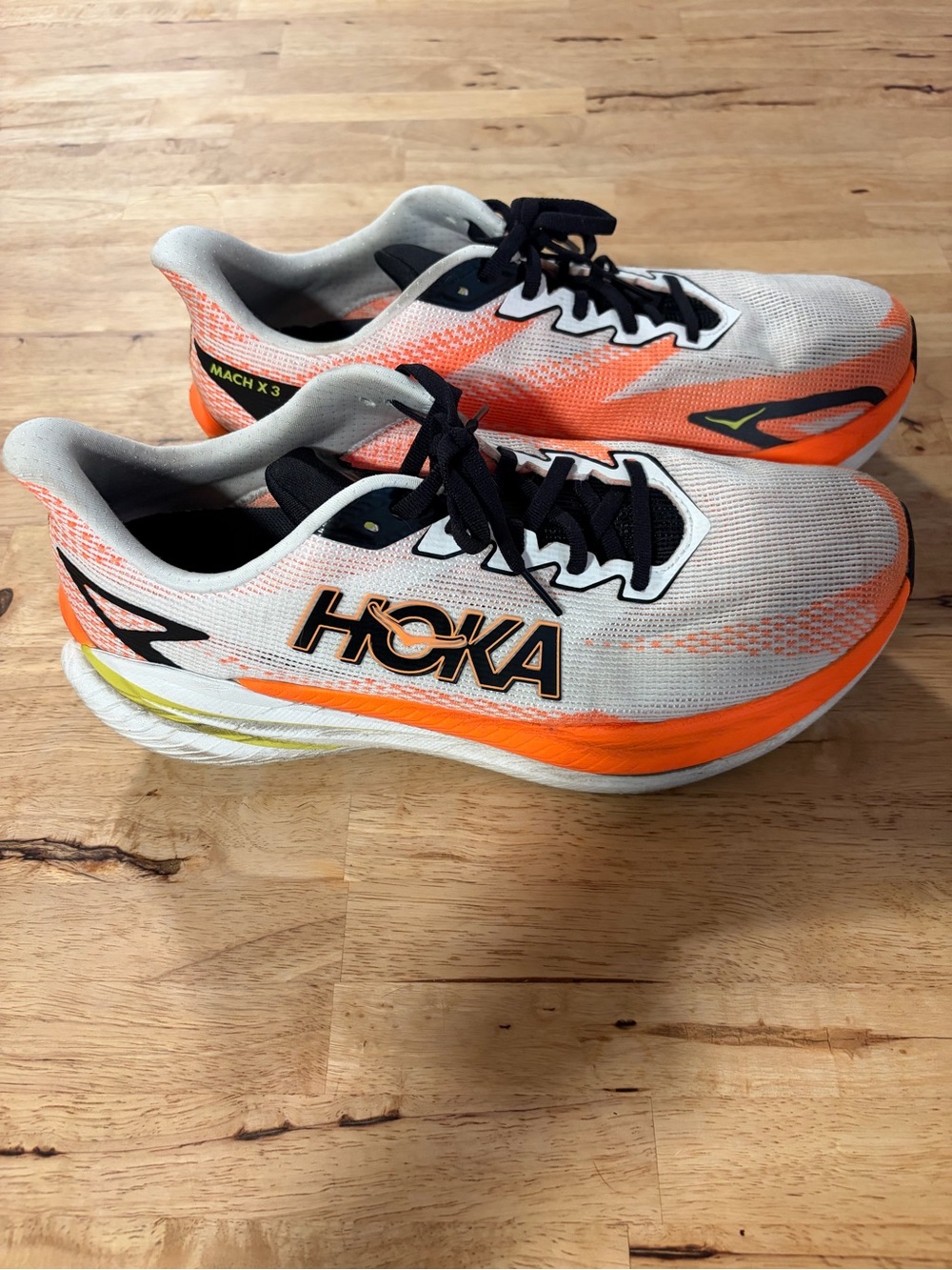 HOKA Mach X 3 Men’s Running Shoes - White & Orange